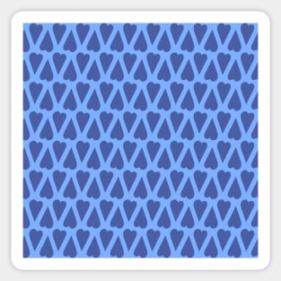 Blue Nested Hearts Sticker